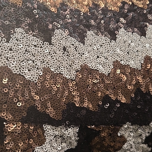 Bebe NWT wilderness sequined dress size XS Chevron Zigzag Pattern - Picture 3 of 9